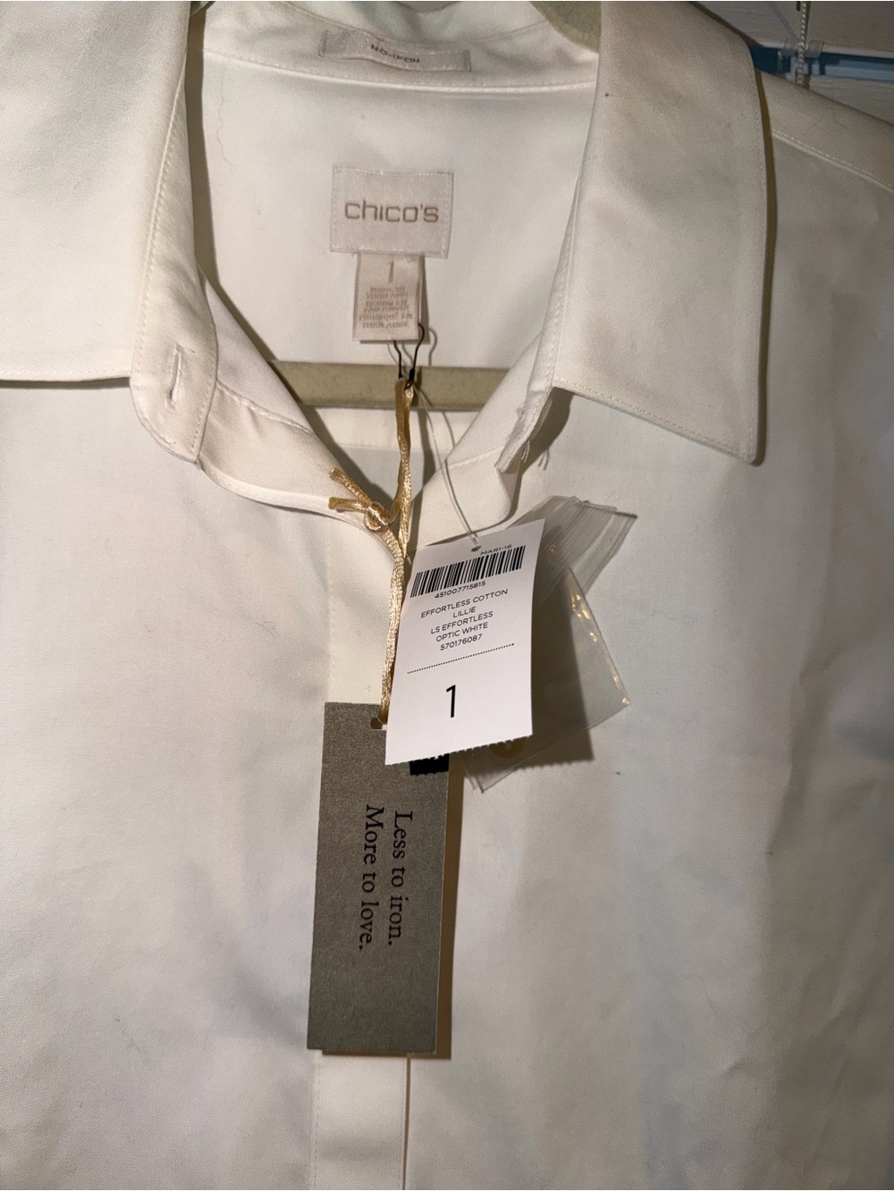Chico's Men's Cream Button-Down Dress Shirt